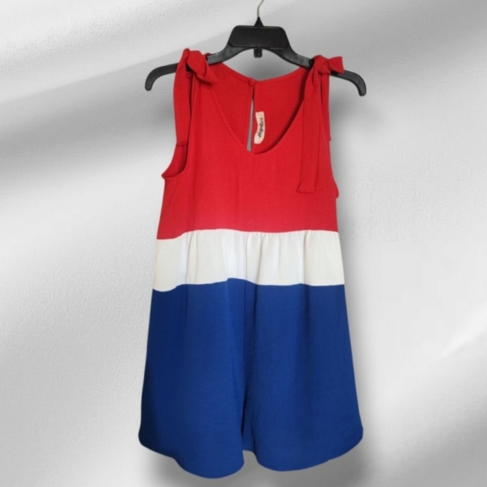Haptics Red, White, & Blue Sleeveless Dress